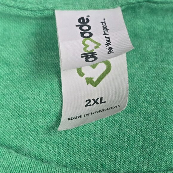 Intel Pride Rainbow T-Shirt Green 2XL Allmade 100% Cotton Short Sleeve Unisex - Picture 4 of 7